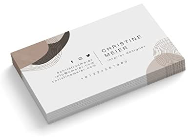 Visitenkarten personalisieren | Interior Designer # 2 | 1-seitig | Querformat | Menge + Papier zur Auswahl | gestalten | hochwertig | 350 g Qualitätsdruck | Designer | Inneneinrichter (50 Stück)