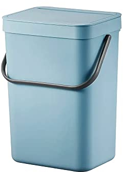 EKO Puro Extra Large Caddy,Wall Mountable or Hanging Titanium Blue Bin,Perfect for Kitchen & Home, 12 Litre