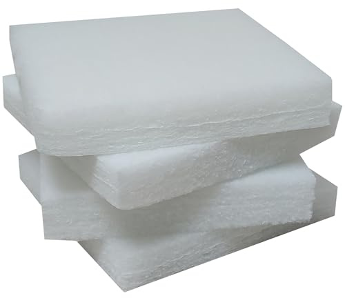 HABITA 33 HOME Set Imbottitura Cuscini Gommapiuma per Sedie, 4 o 6 Pezzi, Poliuretano o Poliestere, 2 Misure 4 Altezze, Imbottitura Cuscini 50x50, 40x40 Made in Italy (4 Poliestere, 40x40x5 Cm)