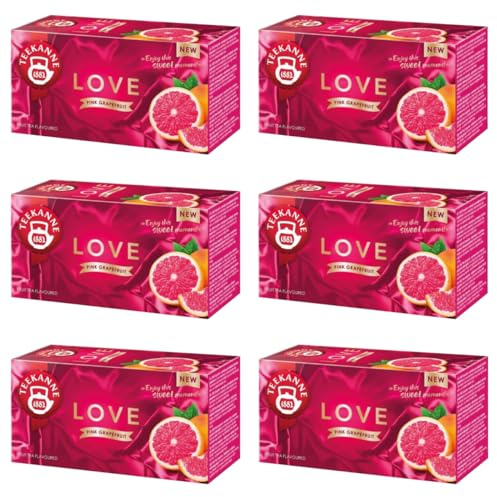 Té Love Pink Pomelo Té de frutas con sabor a pomelo 6 x 20 (DEKOND gift)