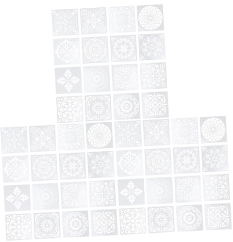 TEHAUX 48stücke Teiliges Mandala-schablonen Kreative Malprojekte Aus Hochwertigem Wiederverwendbar Für Jungen Und Mädchen Für Und Graffiti-kunst