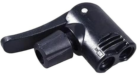 Schwarzer Pumpenadapterventil, 3 in 1 Ersatz-Doppelkopf-Luftpumpenadapterventil Fahrradventiladapter für Reifen und Schläuche
