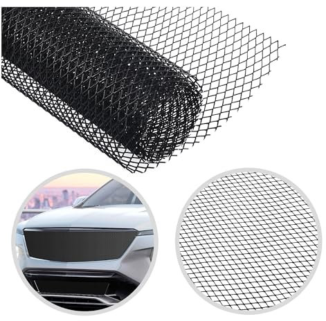 Rejilla de Parachoques de Coche,Rejillas Automotrices de Aleación de Aluminio,Inserto de Malla Metalica se Ajusta a Parachoques Frontales,Tuning Coche Universales para Coches SUV (6 * 12mm)