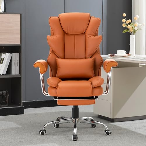 UEV Ergonomischer Bürostuhl Tragkraft 230kg,neigbar bis 135°,braun
