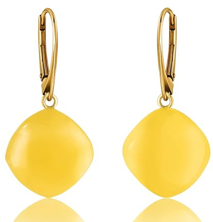Amber by Mazukna Blauer Baltischer Bernstein Ohrhänger für Damen