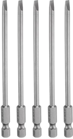 QUARKZMAN 5Pcs Embouts de Tournevis à Fente Magnétiques Sl4 4mm en Acier S2
