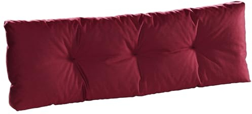 Bodyprotect Palettenkissen Rückenlehne 120x40cm, Rückenkissen, Rot | Indoor & Outdoor, Kissen aus hochwertigem Möbelstoff für Paletten, Loungekissen für Gartenmöbel & Sofa, Made in EU, OEKO-TEX
