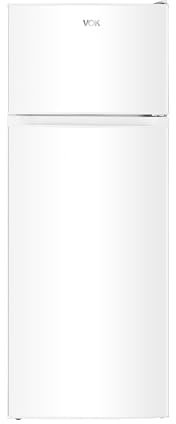 VOK - Frigorifico Dos Puertas - Modelo EVR-206DEW - Capacidad 206 L - Altura 145 cm - Puertas Reversibles - Tamaño Compacto - Iluminacion LED - Eficiencia Energetica E - Blanco - Instalacion Incluida