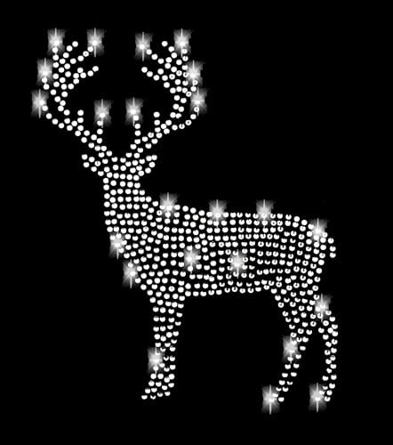 Hjort horn strass strykbild 5 snabbfix applikation