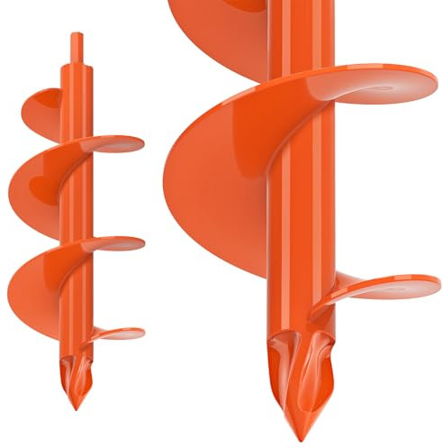 BeneLabel Auger Drill Bit Garden, 31 x 10cm Post Hole Digger Bulb Planting Digging Tool Extended Soil Earth Ground Spiral Shaft for Bedding/Seeding/Fence Mailbox Post, Suits 10mm Hex