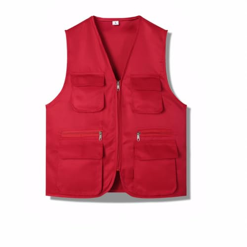 Cicilin Volunteer Gilet Sans Manche Multifonctionnel Homme Femme, Gilet de Travail Respirant avec Multipoches, Veste Utilitaire pour Bénévoles, Polyvalent et Léger