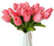 Souvik 12 Tulipanes Artificiales de PU Rosa Flores Artificiales Realistas como Rosas Artificiales para Boda Fiesta Decoración del Hogar Ramos y Arreglos Florales