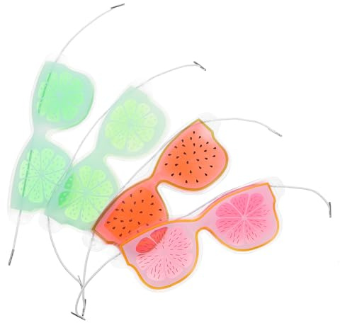 VALICLUD 4pièces Masque Oculaire Gel Pvc Réutilisable Rafraîchissant Pour Garçon Fille Lot De Couleurs Assorties