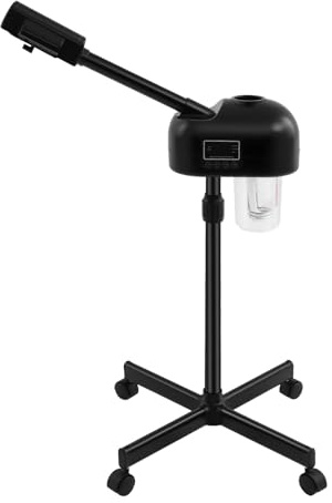 Gesichtsdampfer Gesichtssauna, 360 Grad Drehbar Gesicht Dampfgerät, 750W 2 In 1 Ozon Bedampfer Verdampfer mit Einziehbaren Stab, für Salon Zuhause Kosmetikstudio