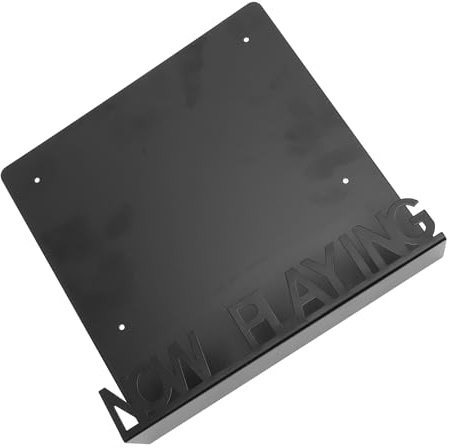 Althwuyu Espositore per portadischi, supporto per montaggio a parete in ferro metallico per mobili domestici e collezioni musicali con design protettivo