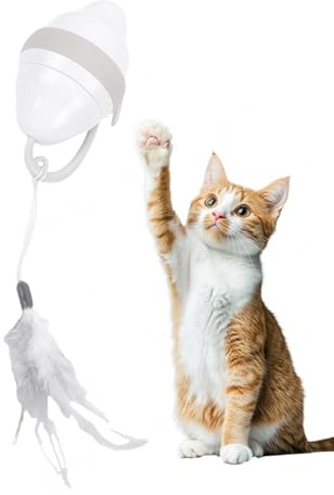 HEEPDD Juguete para Gatos con Control Remoto, Juguete Recargable para Ratón para Gatos, Múltiples Modos, Interactivos Automáticos para de Interior con Varita de,