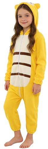 TSSOE Djurkostym, barn, långärmad, flanell, jumpsuit, pojke, flicka, karneval, temafest, B Bee, 9-10 �r