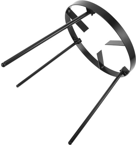 Kisangel Trépied de Camping Noir en Fer Cuisine au Feu de Camp, Support Robuste Compatible Divers Pots, Montage Rapide pour Cuisson en Plein Air et Pique-niques