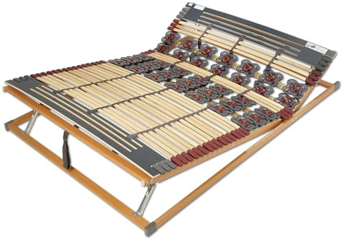 FMP | 7 Zonen Teller-Leisten Lattenrost Rhodos | Komfort | 140x190 cm | Kopf- und Fußteil verstellbar | TÜV/GS Zertifiziert | fertig montiert