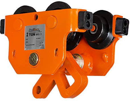 Prowinch 2 Ton I Beam Manual Pushing Trolley with Rubber Bump Stops