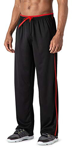MAGCOMSEN Mens Lounge Trousers with Elasticated Waist Gym Pants for Men Stretch Trousers Casual Tracksuit Bottoms Men Baggy Running Clothing Black