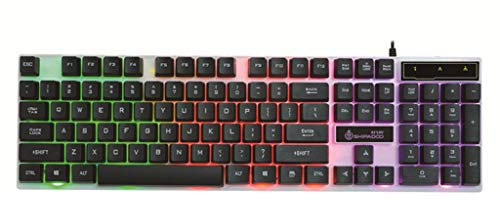 Sidougeri Tastiera da gioco con illuminazione a LED Tastiera Meccanica per Computer, Laptop, Dispositivo di Gioco Accessori