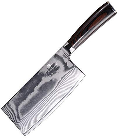 6.5 pollici CHEF CINESE COLTELLO CHEF 67 Layer Damasco Steel Kitchena Coltelli a mannaia Utility Cooking Filetteting Slicer Chef Cinocchiale Coltelli da cucina Coltello da cucina