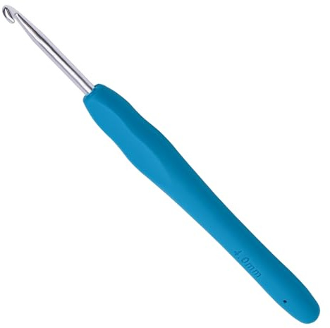 4mm Crochet Hooks Crochet Knitting, Ergonomic Soft Handles Crochet Hooks for Arthritic Hands, Light and Comfortable Crochet Tool,Crochet Tool for Knitting Suitable for Beginners (4.0mm)