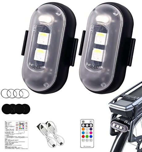 Veilleuse pour drone, lumière clignotante à piles avec télécommande – Lumière stroboscopique pour moto, drone, vélo Sote
