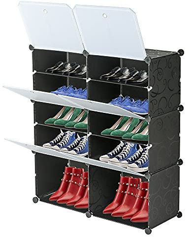 LEADZM Schuhregal, 5-stufiger Schuhschrank, Schuhregale Organizer