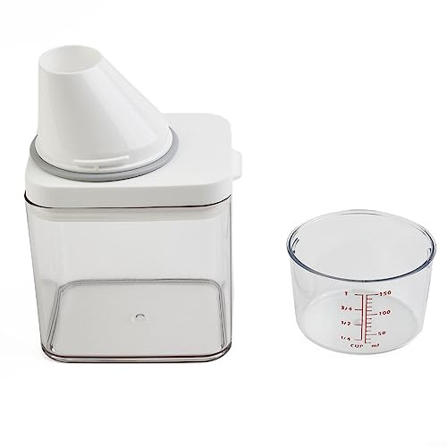 HEIBTENY Waschpulver Aufbewahrungsbox 700 ML Waschpulver Dosierer Mit Waschmittel Dosierhilfe, Leere Flaschen, Behälter, Seife, Waschmittel, Aufbewahrungsbox Für Weichspüler