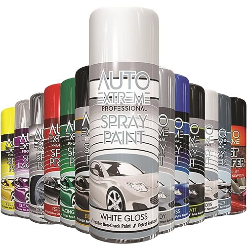 AlezyB 1 x Auto Extreme White Gloss Spray Paint 400ml Professional Quality, Perfect Finish Multipurpose Aerosol for Cars, Bikes,Vans, Metal, Wood