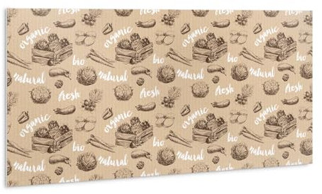 Tulup 100x50cm Imperméable Panneaux Muraux Salle de bains Adhesive PVC Autocollants pour la Cuisine - Légumes naturels