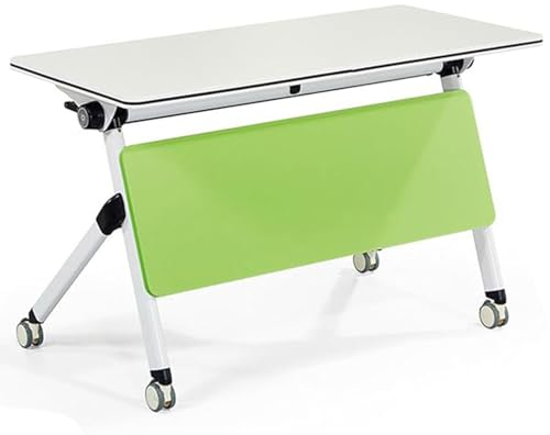 KOOFUR Konferenztisch Konferenztisch, Klappbarer Konferenztisch, Schulungstisch, Mobiler Klapptisch mit Lenkrollen(63x15.7x29.5in)