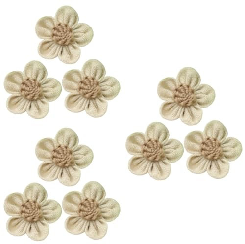 STOBAZA 9stücke Teiliges Jute-Rosen Mit Spitzenverzierung Für Vintage Hochzeits Und Party-Dekoration Für Bastelprojekte Rustikaler Für Besondere Anlässe