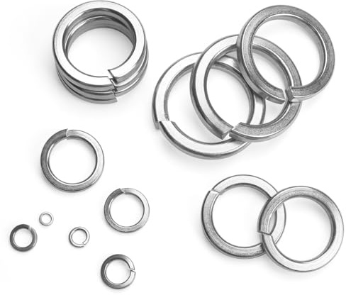 FOMGIIN Rondelles de Sécurité Fendues en Acier Inoxydable M10, 50 Pièces Rondelle Autobloquante Rondelles Ressort Inox 304, Rondelle de Blocage Frein Ressort Grower, pour Vis Ecrou Boulon