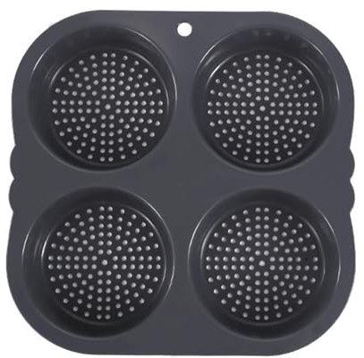Molde para panecillos de hamburguesa, molde de pan de 4/6 cavidades, molde para magdalenas, molde flexible antiadherente para hornear magdalenas, pasteles Whoopie, panecillos de hamburguesa para