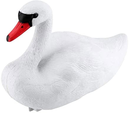Jorzer Decoración de Cisne de Estanque Simulación de Cisne Artificial Agua Swan Estanque Estanque Blanco Decoración Swan Ornament Swan Artificial, Simulación Decoración de Cisne, Swan de decoración.