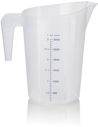 Messbecher, Ø 19 cm, 3 ltr., mit 100 ml Skalierung, Polypropylen