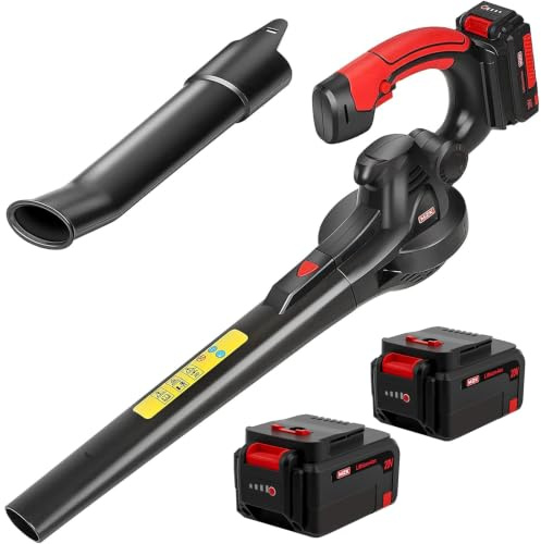MZK Soplador de hojas inalámbrico de 20 V, soplador eléctrico ligero