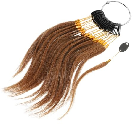 LIFKOME 30 Stück Echthaar Farbproben Haarsträhnen Farbkarte für Friseursalonbedarf mit Verschiedenen Farben und Einfachem Transport für Hairdressing und Beauty Shop