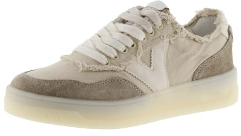 victoria Zapatillas Unisex Seúl Lona Desflecada & Piezas Serraje Al Tono & Suela Translúcida 1257146 para Adulto Beige 40