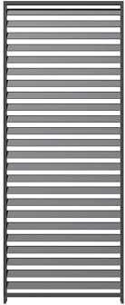 PRIMEYARD Pared de Lamas de 1 Pieza en Aluminio - Panel estático en Gris para Pergola Premium