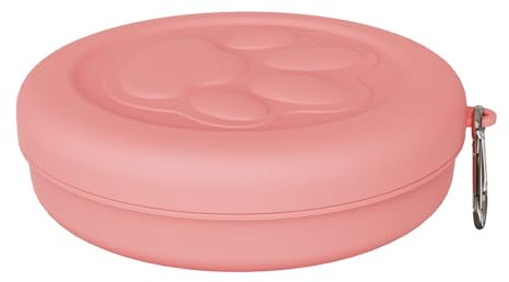 FGDTREE Tazones de viaje para perros de tamaño pequeño, cuenco portátil para comida de perro, taza de agua, plato con tapa para camping, estacionamiento, botella de agua de viaje, comederos portátiles
