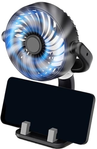 Genérico Ventilador USB de coche | Refrigeración de coche con rotación de 160° | Ventilador refrigerante de escritorio,Conductores, viajeros, camiones, sedanes, SUVs, autocaravanas, camping, hogar,