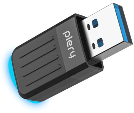 PLERY AC1300Mbps U152 WiFi Dongle, USB 3.0 WiFi Adapter for PC Desktop | Dual Band 2.4/5GHz, 2 High-Gain Antennas, MU-MIMO, Wireless Internet Dongle for Windows 11/10/8.1/8/7, Mac OS 10.9-10.15