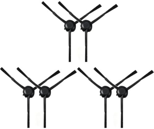 Lot de 6 Brosses Latérales Rechange Silicone Pour Aspirateur Robot | Souple, Compatible Universel, Pour Nettoyage, Facile À Remplacer, Six Unités, Accessoire, Set, Solid, Pratique, Entretien