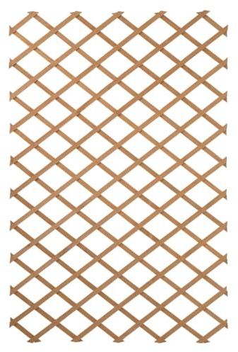 Outside Living Industries Treillis Croisillon Extensible en Bois Brut 100x200cm