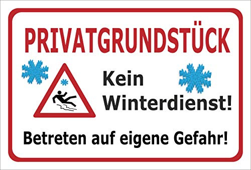 Schild Privat-grundstück - 30x20cm - 3mm Aluverbund – 20 Var S00018-119-B