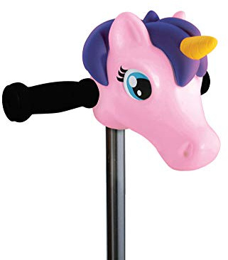Scootaheadz Roller Einhornkopf: Scooter Kopf Für Kinder Roller - Lenker Einhorn In Pink - Micro Scooter Zubehör Für Roller Mädchen - Unicorn Tretroller Kopf Kinder Ab 3 Jahre